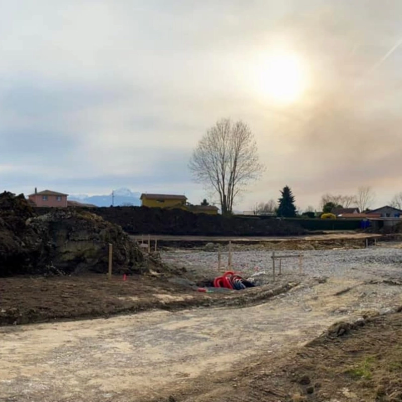 NATURADOME XVI a CAPVERN (65) Début du chantier