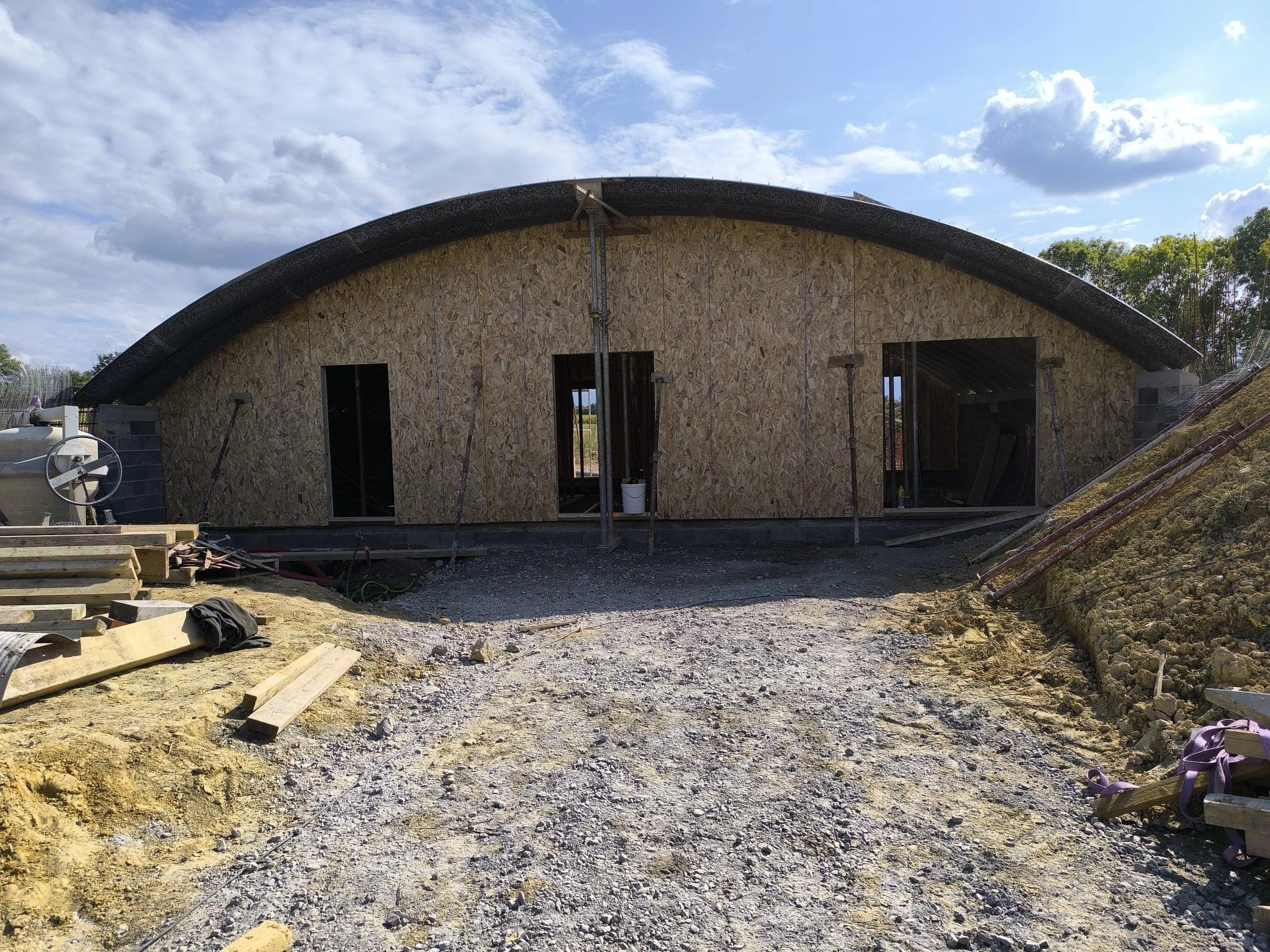 voici un nouveau chantier NATURADOME, la sculpture habitable du futur !